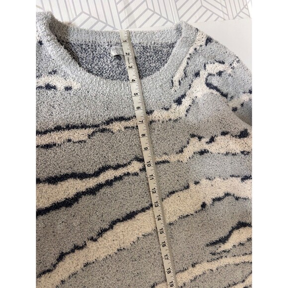 Barefoot Dreams Size 1X Sweater CozyChic Seaside Crew Neck Pullover Ocean Zebra - Picture 6 of 12